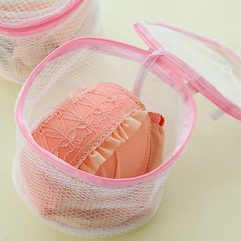Mesh Laundry Bags with Zipper and Plastic Holder Washing Machine Laundry Bag