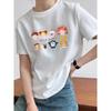 Sommer Lockeres Damen T-Shirt Hohe Qualität O-Ausschnitt Buchstabenmuster Kurzarm Damen Businesskleidung Kurzarm T-Shirt CCXX196