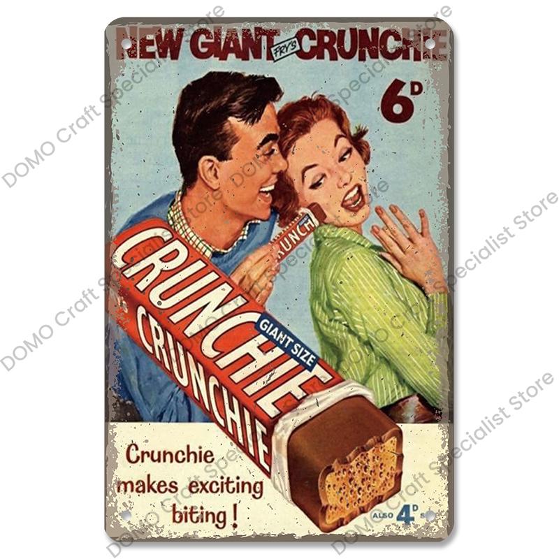 Chocolate Metal Plaque Vintage Delicious Chocolate Bar Cake Metal Tin Signs Retro Wall Decor Coffee Shop Dessert House Bakery