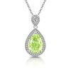Fashionable Waterdrop Necklace High Carbon Diamond Zircon Ice Cut Necklace for Female Clavicle Chain Engagement Gift