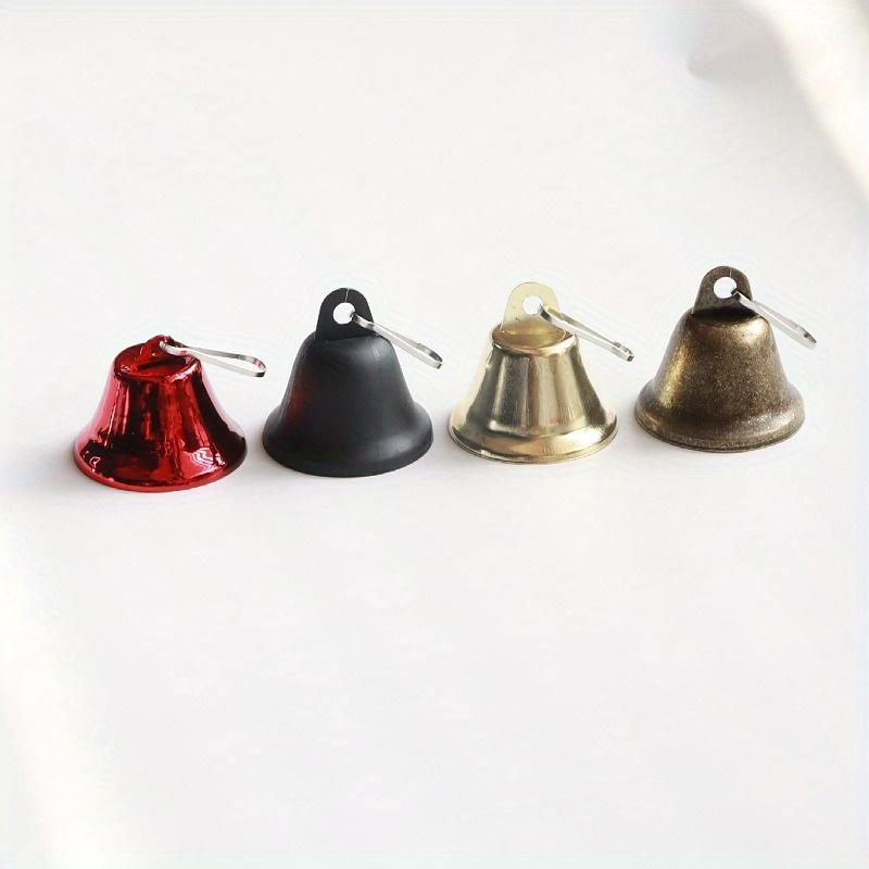 10pcs Christmas Decoration Bell Temple Retro Open Hand-cranked Metal Horn Bell Bell-shaped Bell 38mm Bronze Bell