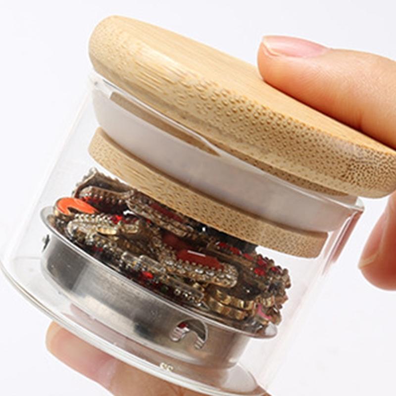 Glass Nail Brush Washer With Secure Lid And Mesh Filter For Gel Polishing Removal And Diy Tools