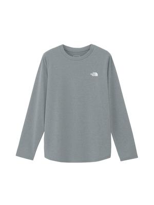 North Simple Logo Smoked Size L [The Face] Long-Sleeve Tee, Pearl,