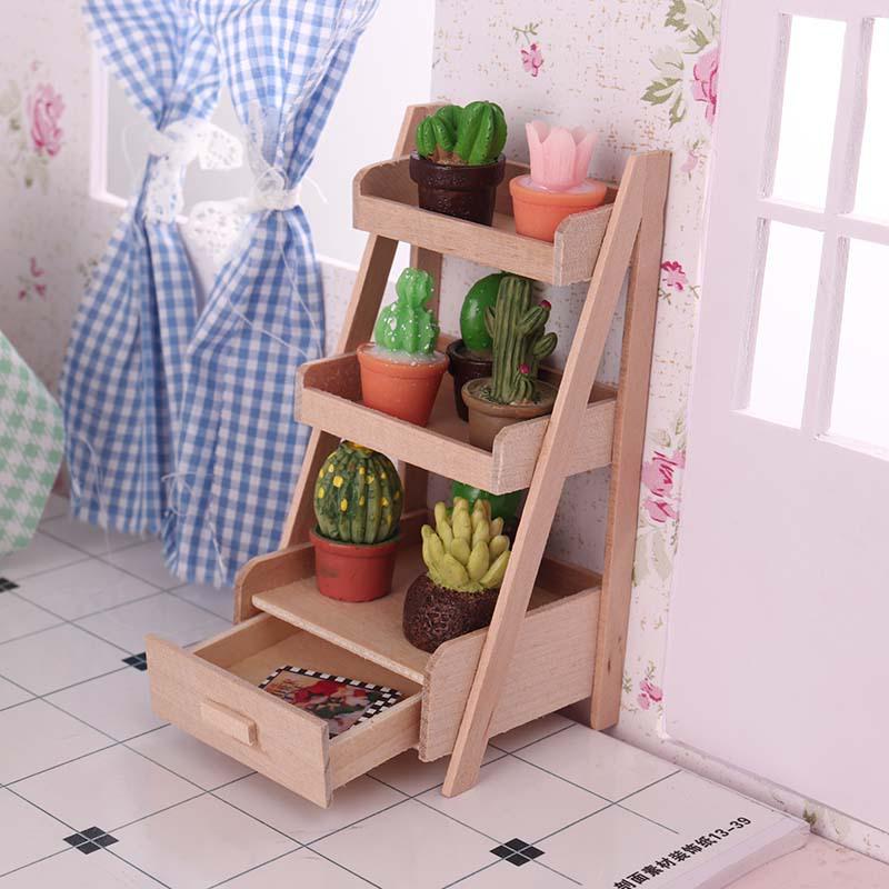 1:12 Scale Dollhouse Miniature Food & Flower Stand Model