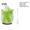 Home Kitchen Countertop Decor Ceramic Cabbage Shaped Lard Jar with Lid Spoon, 350ml Sealed Artistic Condiment Seasoning Container, Multi Purpose
