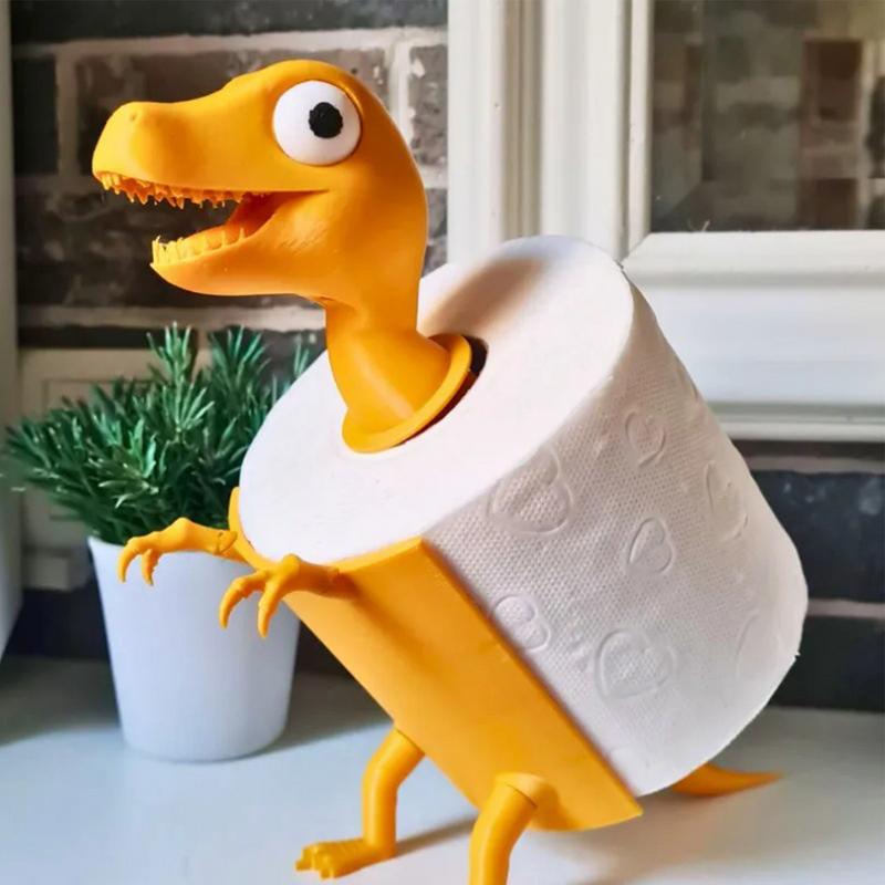 Dinosaur toilet paper holder 3D printed Tissue Roll Shelf paper towel storage rack Roll paper organizer for bathroom decoration China Mainland