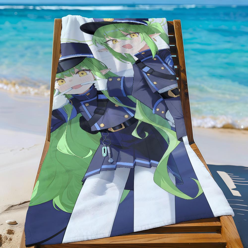 Game Tachibana Twins B-Blue A-Archive Towel Sports Quick Dry Travel Camping Gear Sandproof Soft Light Large Beach Towel