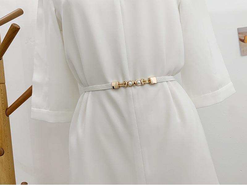 

Chic Ruffled Womens Waist Belt For Dresses And Sweaters In Classic Black And White 70cm белый