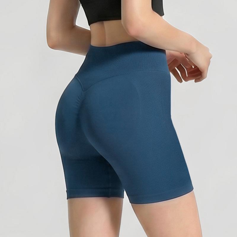 Cross Waist Yoga Shorts Peach Hip Fitness Shorts Hip Lift Women's High Waist Sports Shorts Women's Quick Drying Anti-light