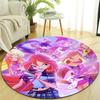 1pc Winx Club Print Round Carpet Chair Round Carpet Suitable for Bedroom Living Room Home Decorative Carpet