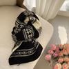 Retro Jacquard Pattern Fair Isle Knit Scarf Thick Knit Fabric Neck Warmer Shawl  Winter Daily Wear