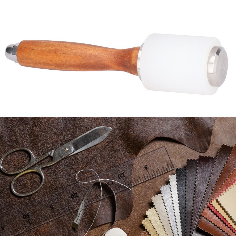 Different Colors Leather Carving Hammer Wood Handle Leather Tool  Leather Workshop Daily Processing