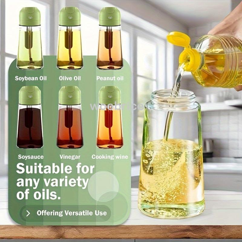 2in1 500ml Glass Oil Sprayer Olive Oil Spray Bottle Spray Oil Dispenser Oils Tank BBQ Kitchen Baking BBQ Picnic Kitchen Tools