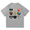 Love 2025 Summer Pure Cotton Men S and Women S 2D Style Graffiti Picture Print Trendy T-shirt Tops with Multiple Styles