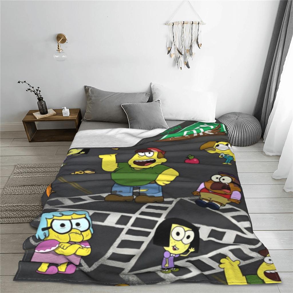 Big City Greens Familie Gruppe Fleece Überwurfdecke Cartoon Kanal Cricket Decke für Zuhause Bettwäsche Warme Steppdecke Atmungsaktiv