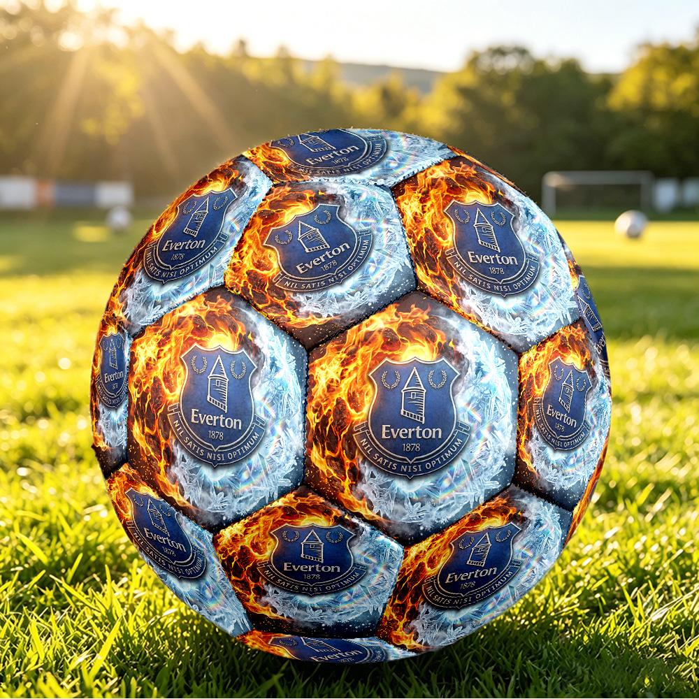 Everton FootballPrinted Size 5 Soccer Ball, Anti Slip Adult Match Football Souvenir for Football Fans