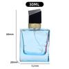 30ml Square Glass Crimp-Top Perfume Bottle with Spray Nozzle