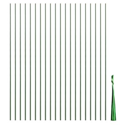 Reliably Pack of 20 Multi Use Indoor Outdoor Plant Sticks Bendable Flower Supports 16inch In Green Color Versatile