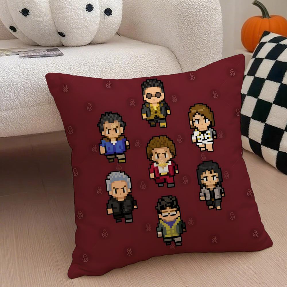 game action akuza LLike a DDragon Cushion Cover Throw Pillow Cover Hidden Button Durable Polyester Chair Cushion