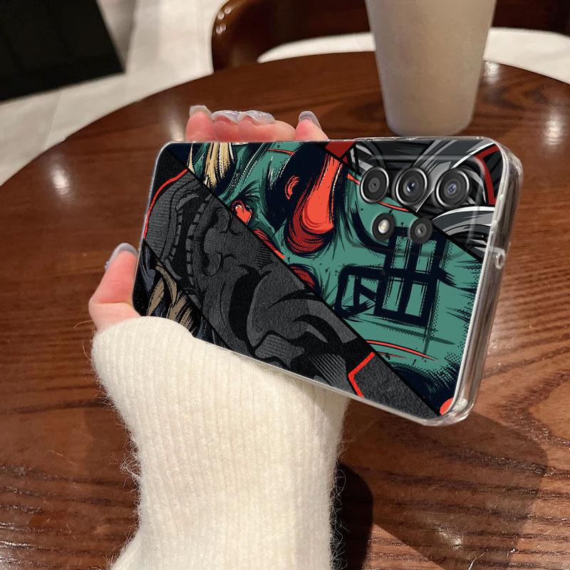 Oni Mask Art Dragon Clear Soft Phone Case For Samsung Galaxy A56 A57 A37 A55 A54 A36 A35 A26 A25 A16 A17 A07 A52 A34 A21s Cover
