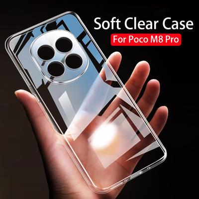 Simple Slim Soft TPU Clear Transparent Phone Case For Xiaomi Poco M8 Pro PocoM8 PocoM8Pro Cover Fundas Capa Perfect Fit