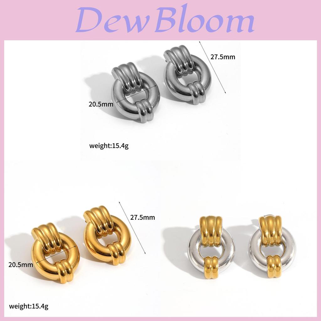 Geometric Stainless Steel Hoop Earrings For Women With High End Fashion Style