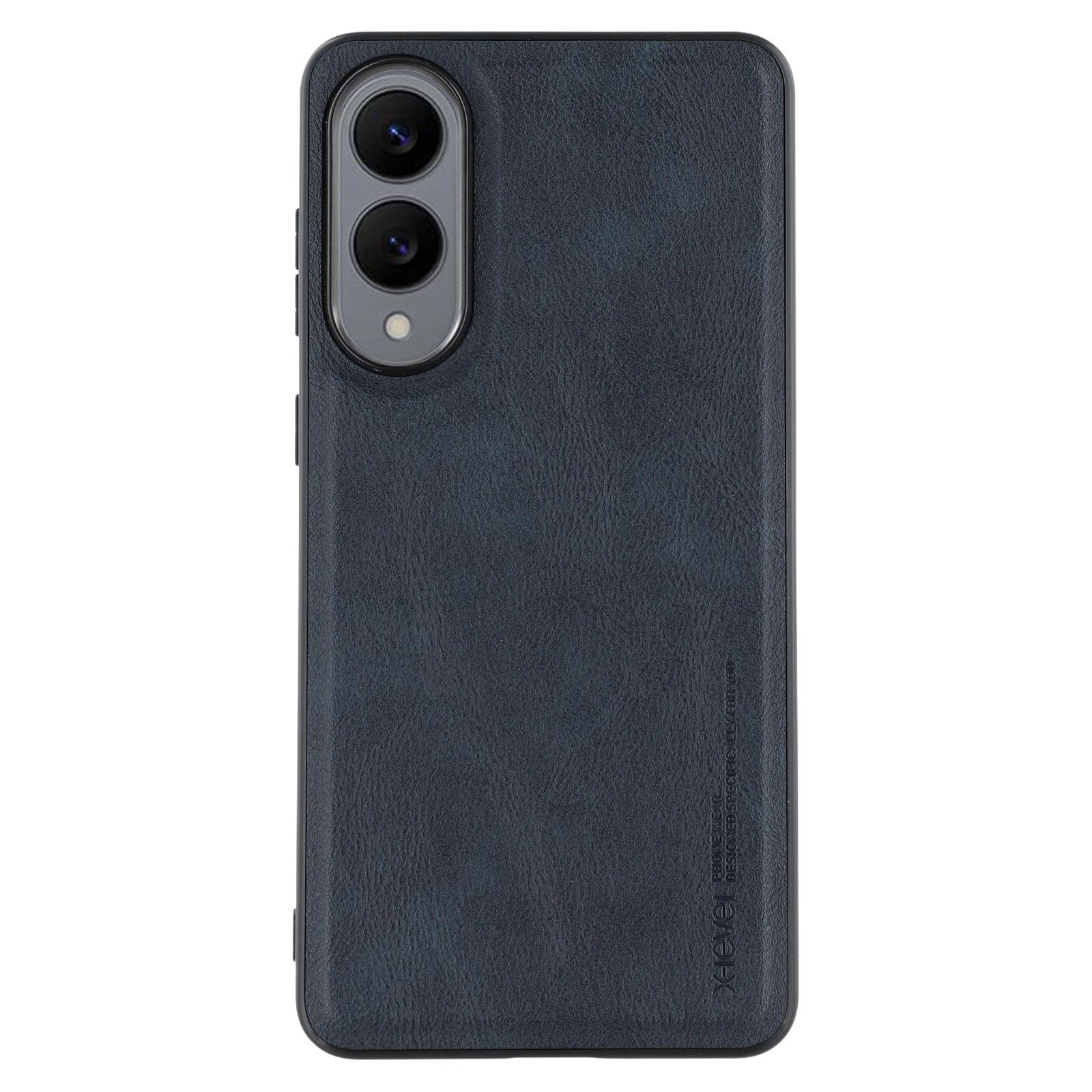 

X-LEVEL Серія Bojue-3 Для Samsung Galaxy S25 Edge Чохол Шкіряне покриття PC+TPU Задня кришка телефону Blue