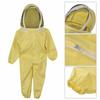 Yellow Child Beekeeping Equipment Full Body Clothes Protective Professional Gloves Veil Hat Safety Beekeeper Suit for Kids