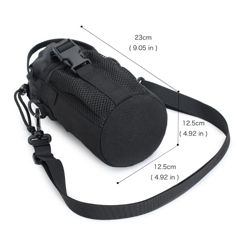 Odolné nosiče na láhev na vodu z oxfordské tkaniny s rozšiřitelným horním otvorem a užitkovou kapsou pro příslušenství k turistickým batohům