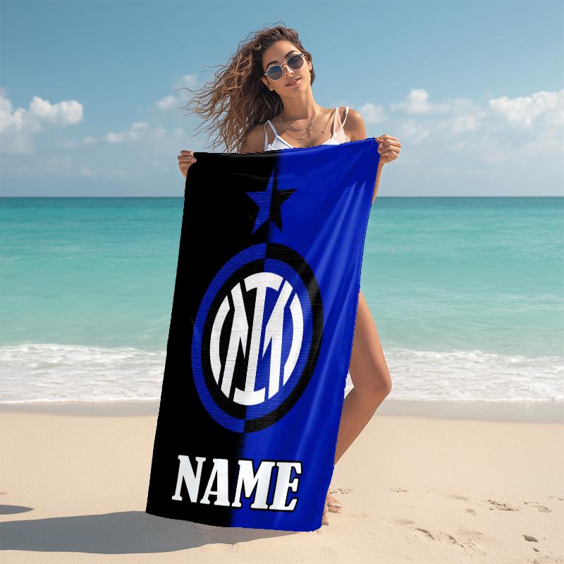 Personalized "Juventus FC Logo Art" Beach Towel Microfiber Beach Towel Thin Absorbent for Beach Swimming Yoga Bath Sports. 0910121