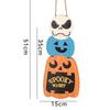Wooden Beautifully Crafted Halloween Door Sign Adorned With Ghost And Pumpkin Designs For Seasonal Decor