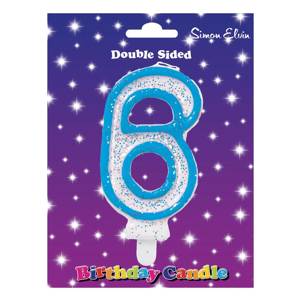 Simon Elvin Glitter 6th Birthday Candle