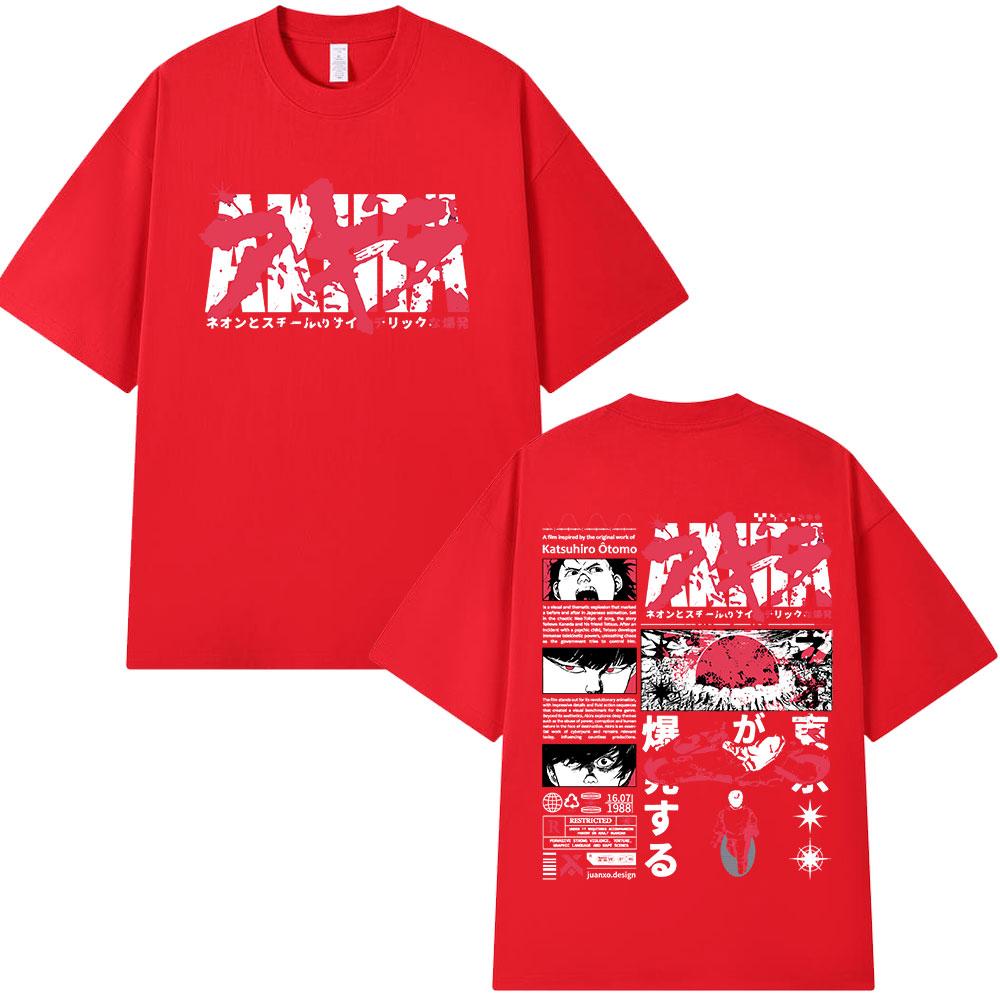 Anime Akira T Shirts 90s Japanese Unisexga Science Movie Shotaro Kaneda T-shirt Unisex's Women Clothing Fashion Cotton Casual T-shirts