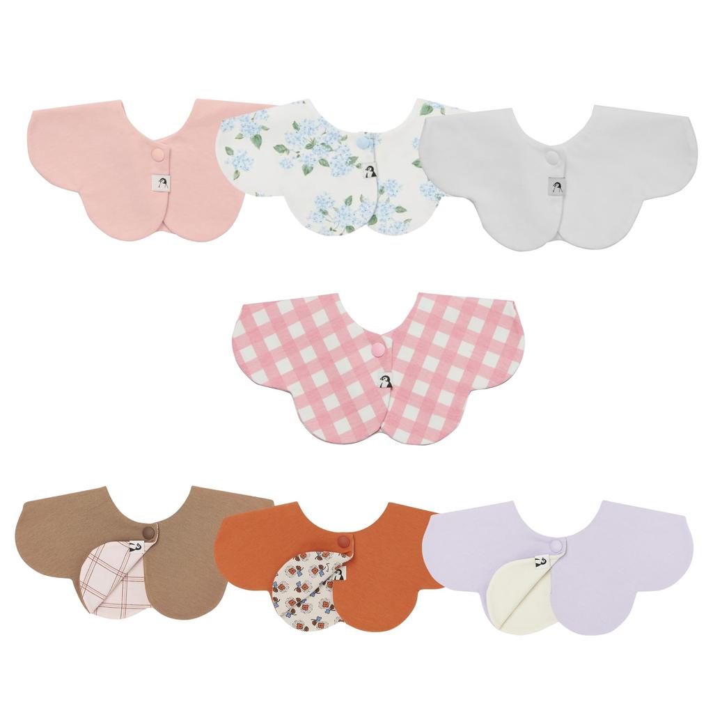 Konny Mix Haklappset Babyhaklapp Rullhaklapp Absorberande och Enkel för Flickor och Pojkar Babysamordning Babyshowergåva Stilfullt Presentset Blå Rosa Mocka