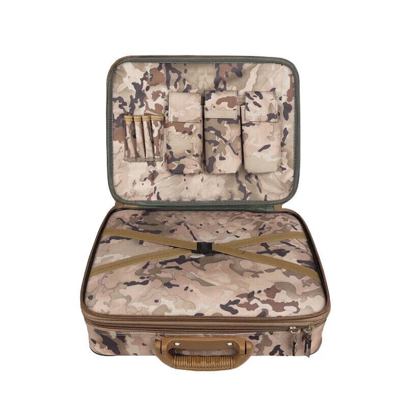Qishenyi Tactical Camouflage Double-Layer Laptop Briefcase