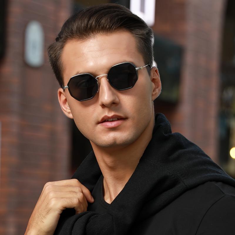 Geometric Polygon Metal Sunglasses for Men - Casual Retro Classic Elegant Simplistic Fashion Eyewear Outdoor Fishing,Vacation, & Driving