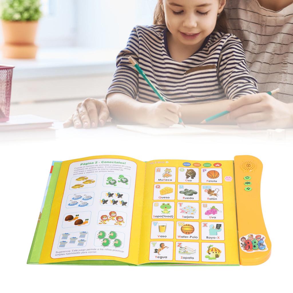 Electronic Sound Book Spanish Language Animal Fruit Numbers Learning Kids Educational Toy