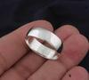 Massiver 925er Sterlingsilber Schlichter Silber Bandring Handgefertigter Designring Boho Ring Unisex Geschenk Statement Ring