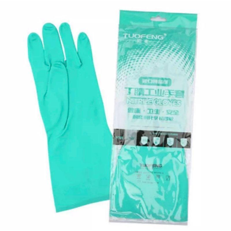 

Nitrile Dishwashing Gloves Women s Plastic Rubber Latex Household Waterproof Thin Kitchen Laundry Green Tuofeng Pair S