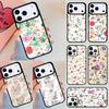 Vintage Leaves Flower Phone Case For iPhone 17 Air 14 15 13 12 Max Cover For Apple 16e 11 Pro Max Plus Coque