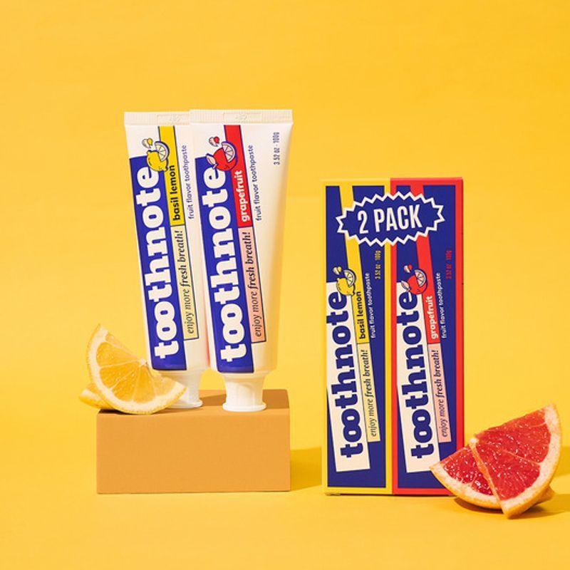 Toothnote Moisturizing Toothpaste (Basil Lemon/Grapefruit) Basil Lemon + Grapefruit Scent