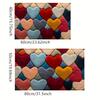 Valentine's Day Heart Pattern Mat, Soft  Memory Foam Rug, Non-Slip Floor Mat for Living Room, Bathroom, Holiday Gift Home Decor
