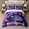 Sailor Moon 3Pcs Bedding Set, Personalized Custom Name Text, 1 Duvet Cover & 2 Pillowcases For Bedroom