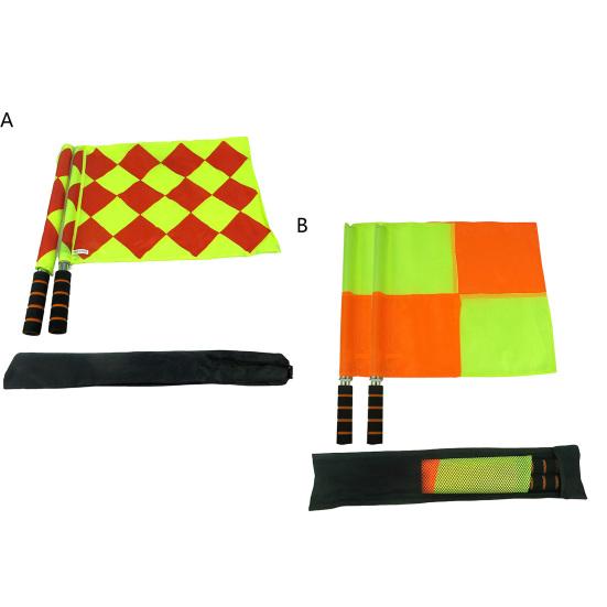 1 Pair Trial Flag Comfortable Handle Fine Workmanship Compact 2 Piece Referee Linesman