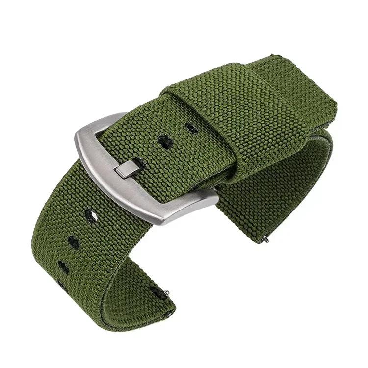 18mm 20mm 22mm 24mm Nylon Watch Band for Seiko Army Military Woven Elastic Strap Quick Release Wristband Men's Sport Watch Bands
