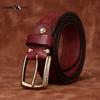 Personalized Carved Design Thickened Retro Genuine Leather Belt Men's First Layer Cowhide Casual Belt
