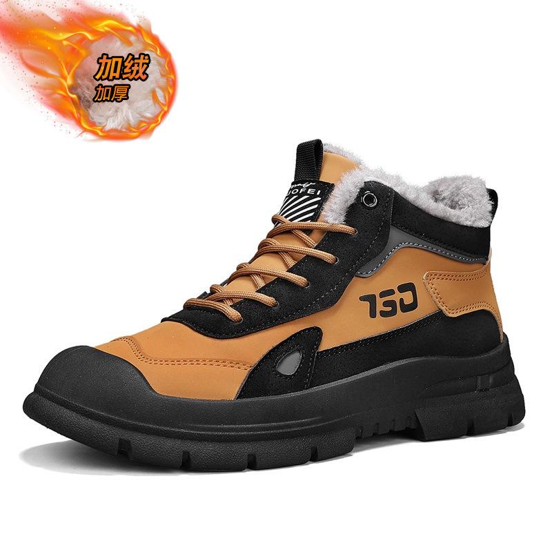 

Men s thermal Martin boots men s fleece thickened sports cotton shoes winter new outdoor non-slip casual men s shoes 48