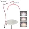 Andoer HD-M3X Desktop LED Video Light Half-moon Shaped Fill Light 3000K-6000K Dimmable with C-Clamp