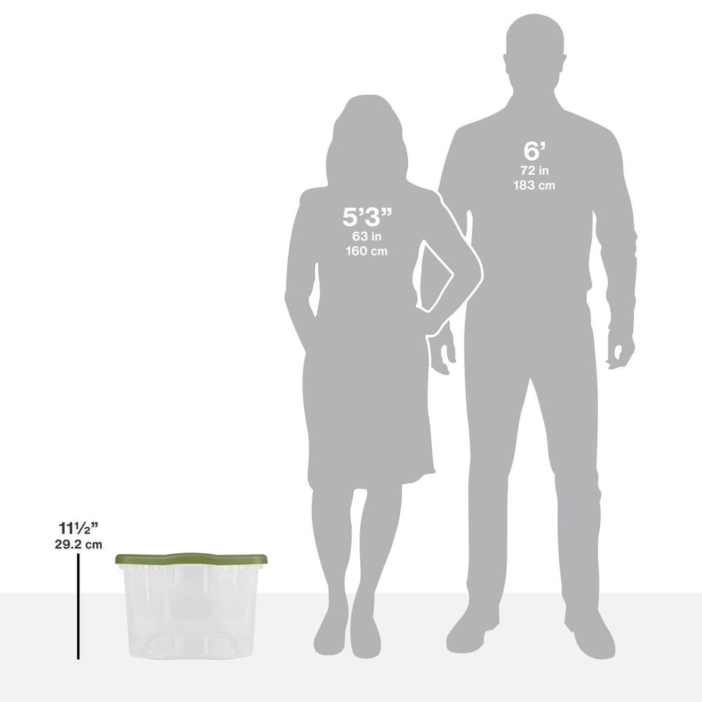 40 Quart EZ Carry Storage Bin with Full Grip Handles Efficient Home Organization and Stacking