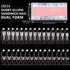 240Pcs Sandwich Nail Forms 15 Size Oval Extension Dual Form No Paper Forms Needed For Easy Nail Extensions